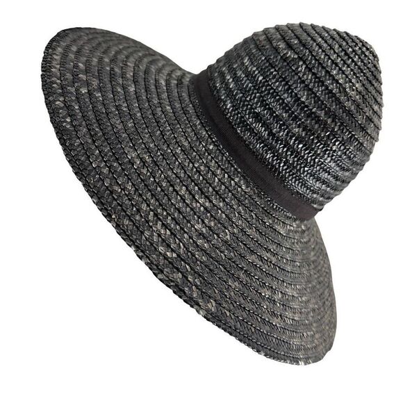Vintage Betmar Black Italian Straw Brim Hat O/S - Picture 3 of 7